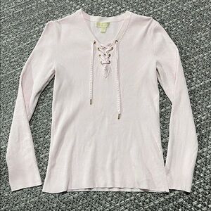 Michael Kors | Pink Ribbed Long Sleeve